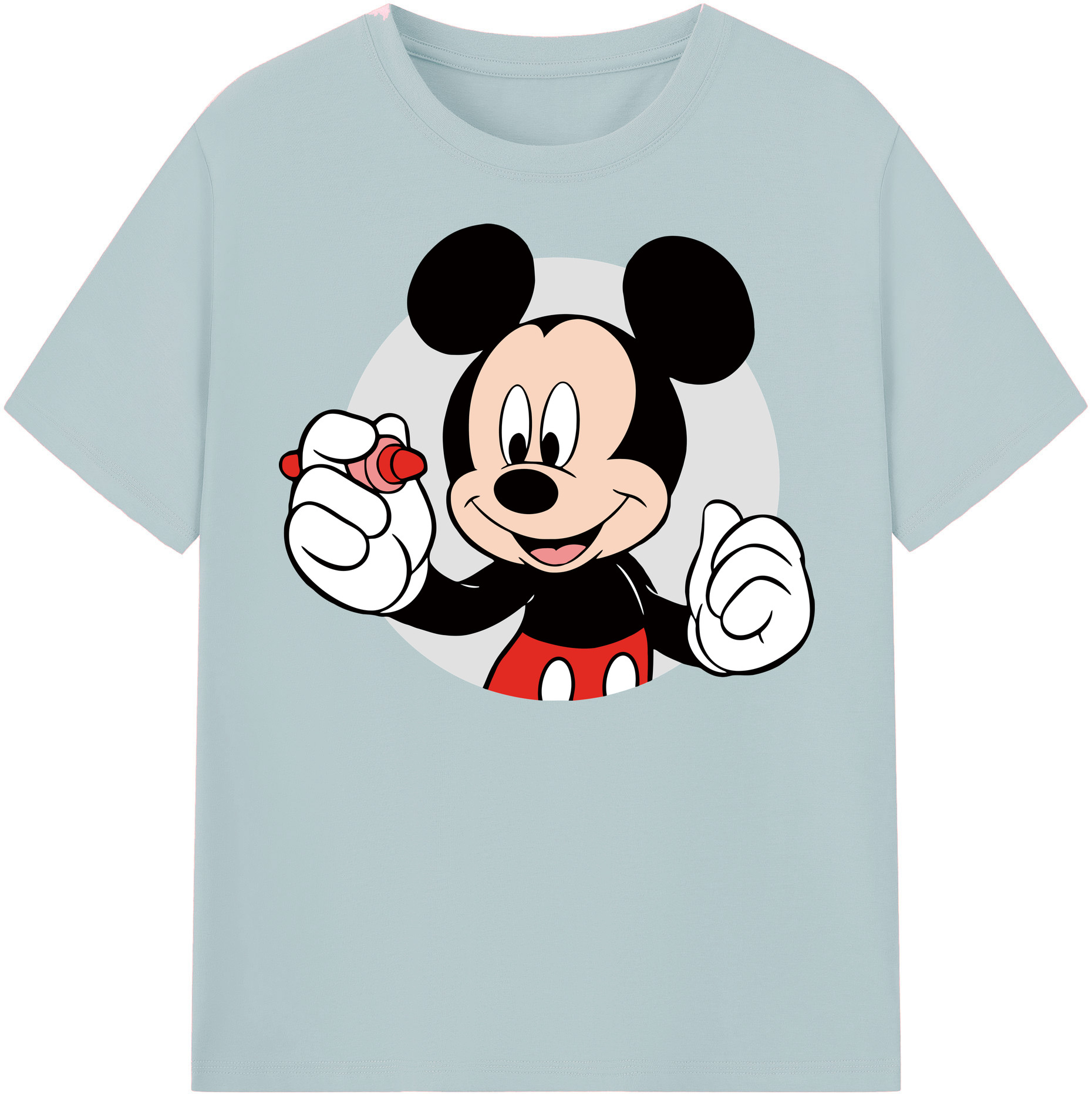 （画像用） ミッキーマウス Mickey Mouse 綿100％半袖Tシャツ（フロントプリント）